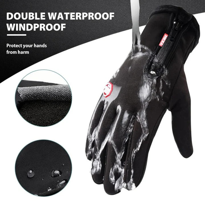 Guantes cálidos impermeables de pantalla táctil para clima frío