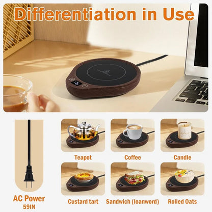 Calentador de tazas de café con placa de calor ajustable