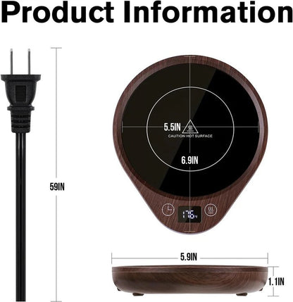 Calentador de tazas de café con placa de calor ajustable
