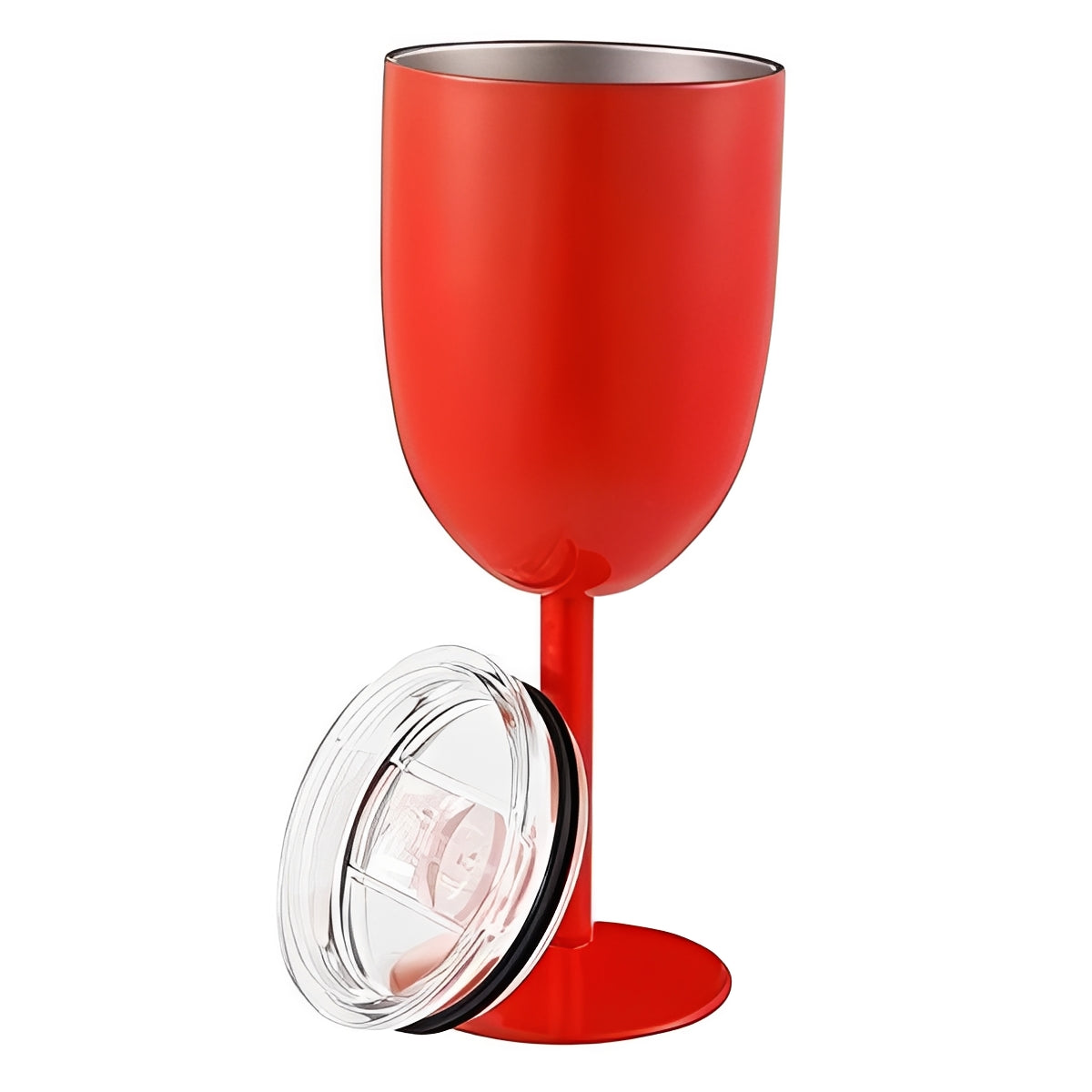 Vaso de vino de doble pared con aislamiento y tapa hermética
