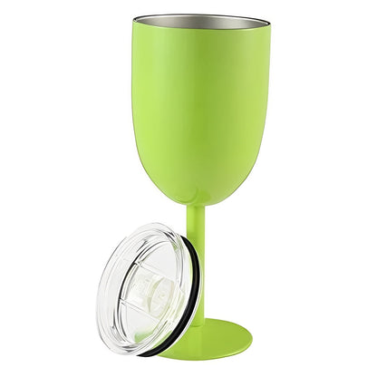 Vaso de vino de doble pared con aislamiento y tapa hermética