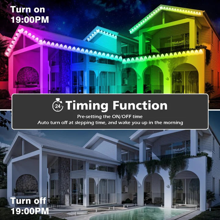 Tiras de luces LED flexibles y coloridas para exteriores