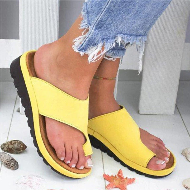 Sandalias ortopédicas de arco para hombres y mujeres con separador de dedos