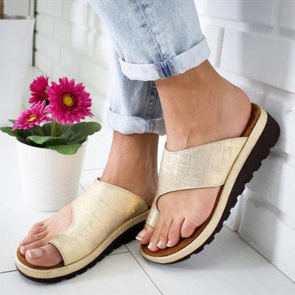 Sandalias ortopédicas de arco para hombres y mujeres con separador de dedos