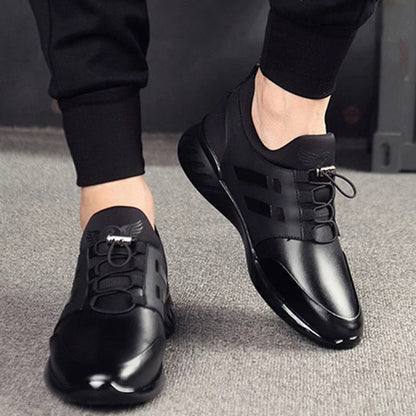 Zapatos cómodos de cuero para hombre con soporte para el arco plantar