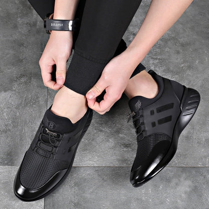 Zapatos cómodos de cuero para hombre con soporte para el arco plantar
