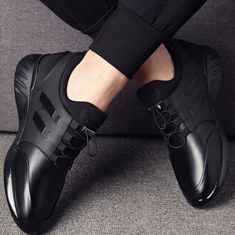 Zapatos cómodos de cuero para hombre con soporte para el arco plantar