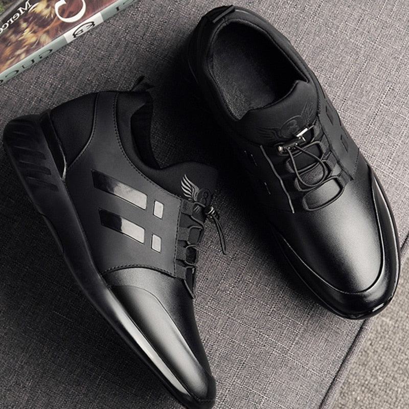 Zapatos cómodos de cuero para hombre con soporte para el arco plantar