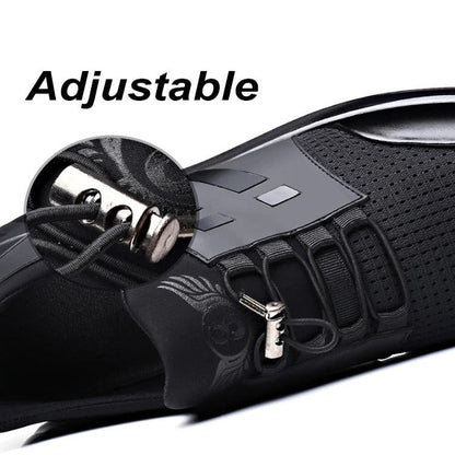 Zapatos cómodos de cuero para hombre con soporte para el arco plantar