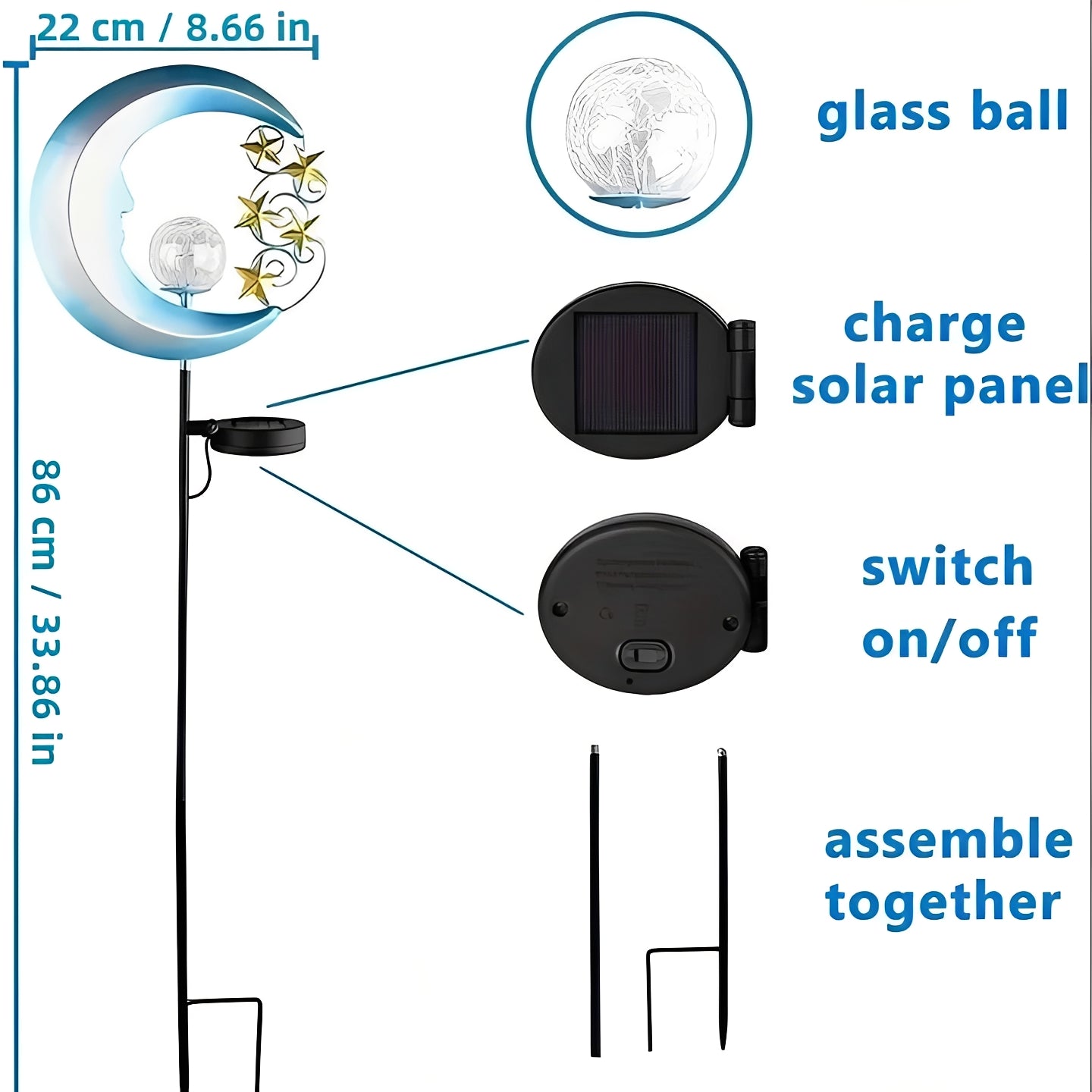 Luminosas luces solares de sendero para exteriores