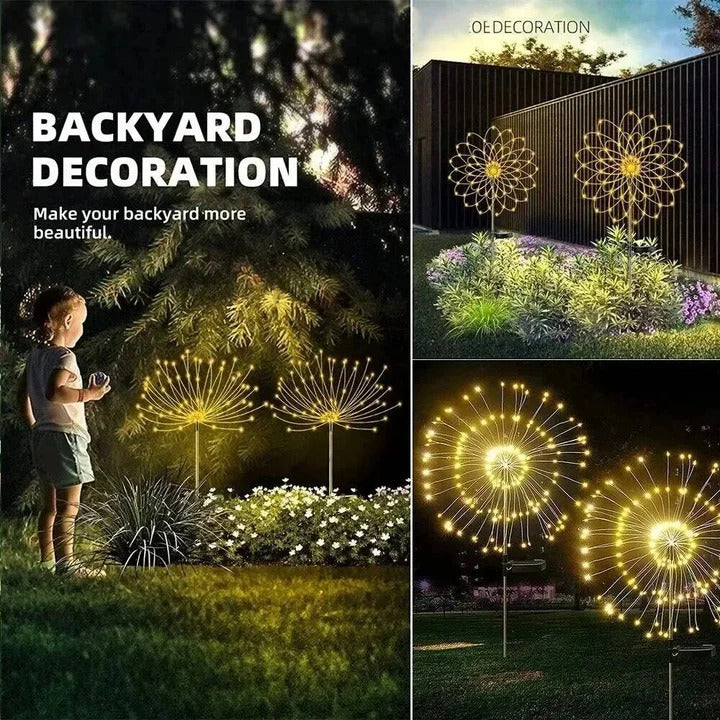 Luces solares de cadena de colores con 60 bombillas LED