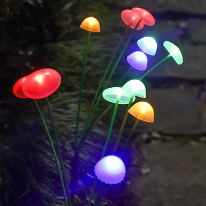 Luces de medusa de cadena para exteriores coloridas con tallo flexible