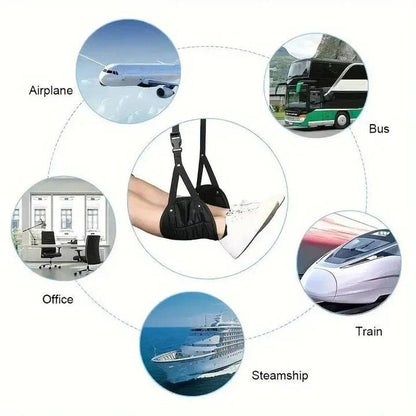 Cómodo kit de hamaca reposapiés para avión para viajar