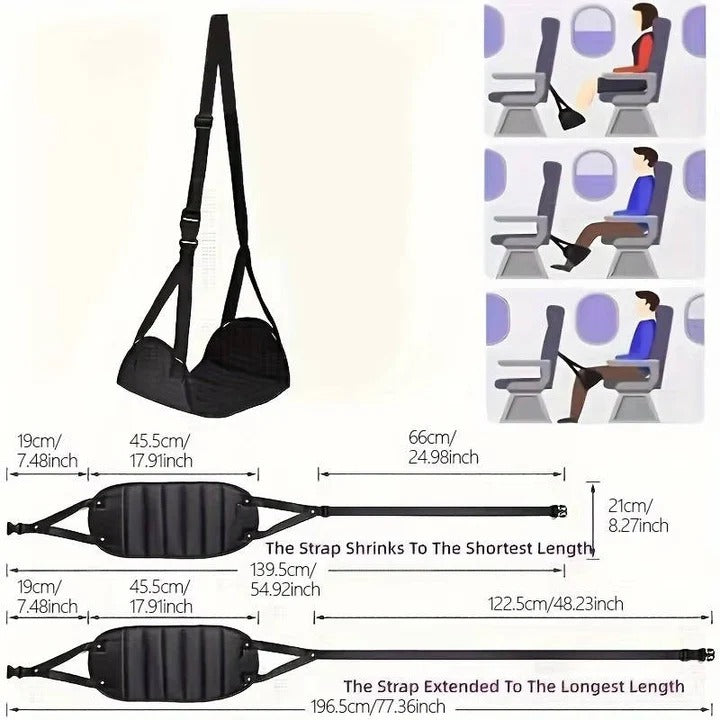 Cómodo kit de hamaca reposapiés para avión para viajar