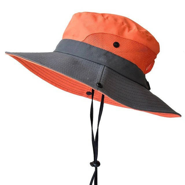 Sombrero de Verano Portátil de Ala Ancha con Correa Ajustable