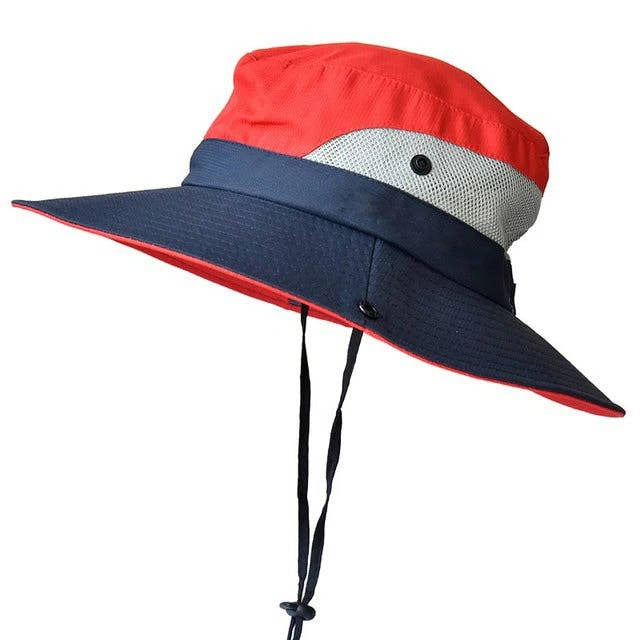 Sombrero de Verano Portátil de Ala Ancha con Correa Ajustable