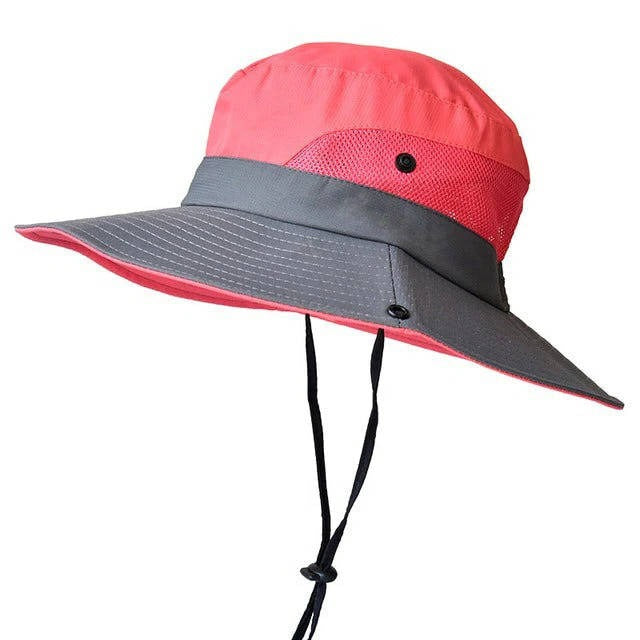 Sombrero de Verano Portátil de Ala Ancha con Correa Ajustable