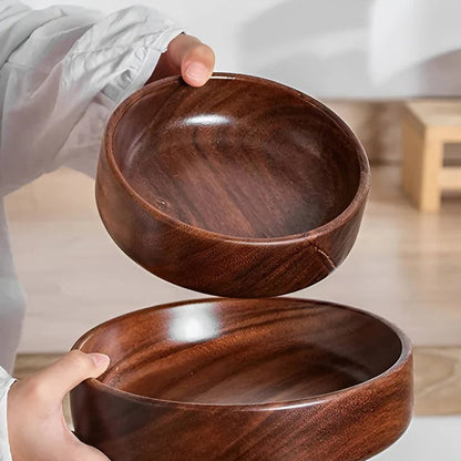 Fuentes de madera natural para el hogar, juego de 2 piezas