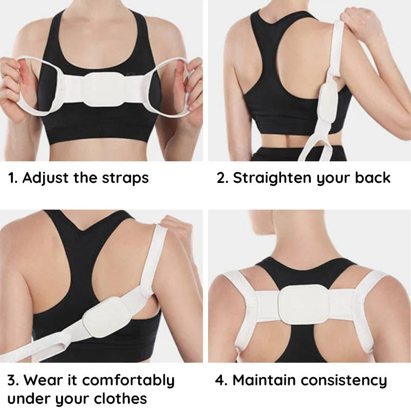 Cómoda correa de soporte para la espalda con corrector de postura