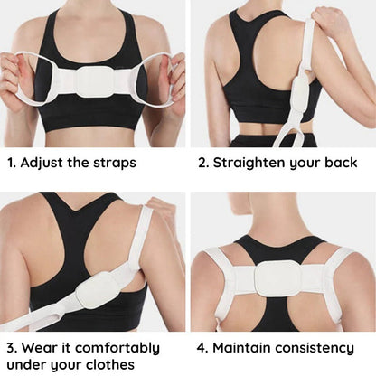 Cómoda correa de soporte para la espalda con corrector de postura