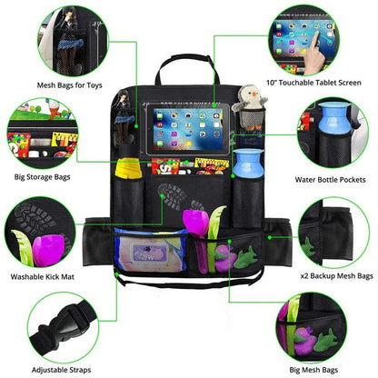 Organizador para Asiento Trasero de Coche con Múltiples Bolsillos