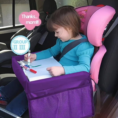 Bandeja de viaje compacta para asiento de coche para niños y bebés