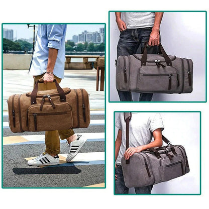 Bolsa de viaje de algodón espaciosa con espacio extra