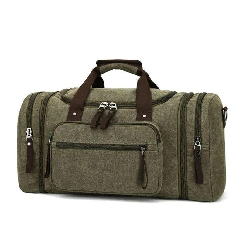 Bolsa de viaje de algodón espaciosa con espacio extra