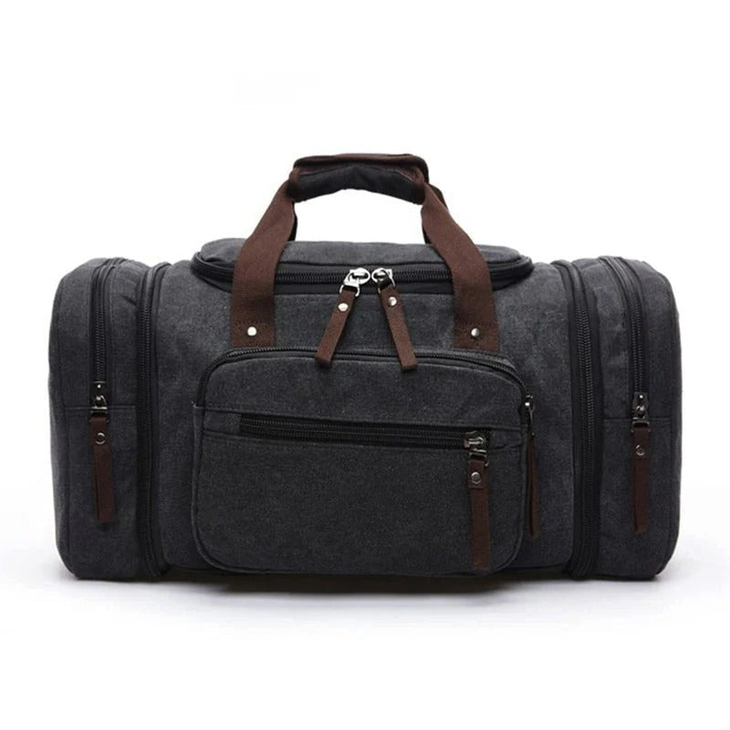 Bolsa de viaje de algodón espaciosa con espacio extra