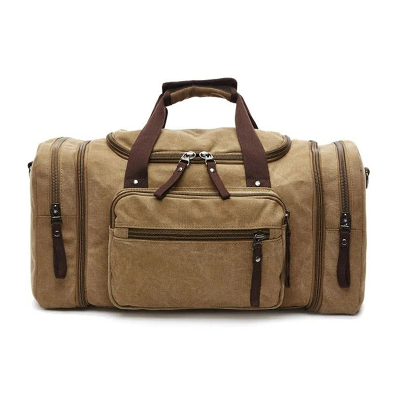 Bolsa de viaje de algodón espaciosa con espacio extra