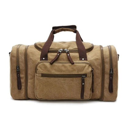 Bolsa de viaje de algodón espaciosa con espacio extra