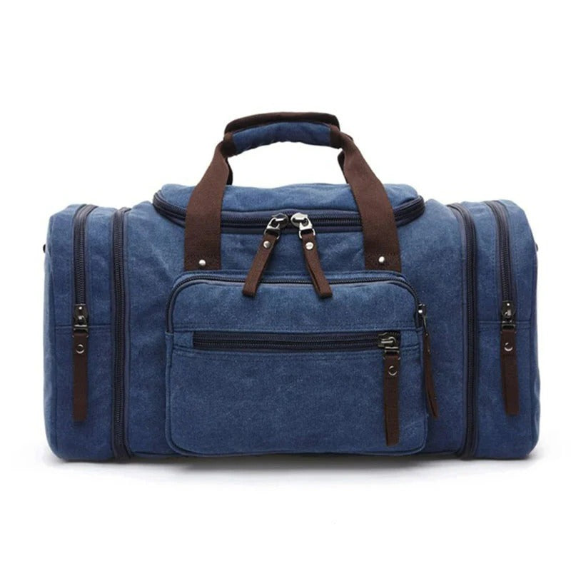 Bolsa de viaje de algodón espaciosa con espacio extra