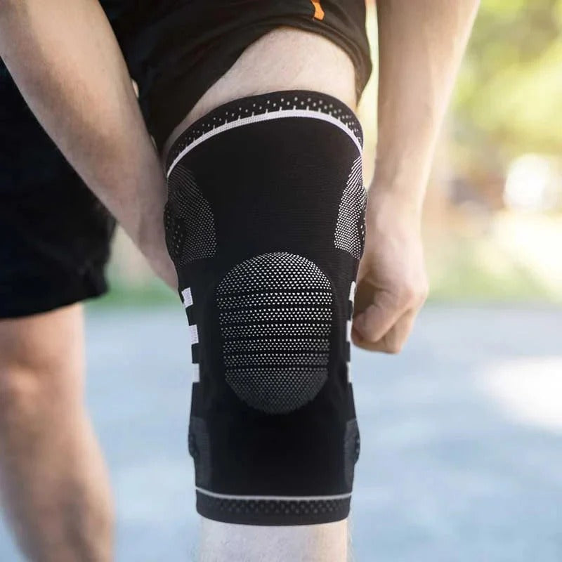 Envoltura de soporte fuerte para rodilla con estabilidad