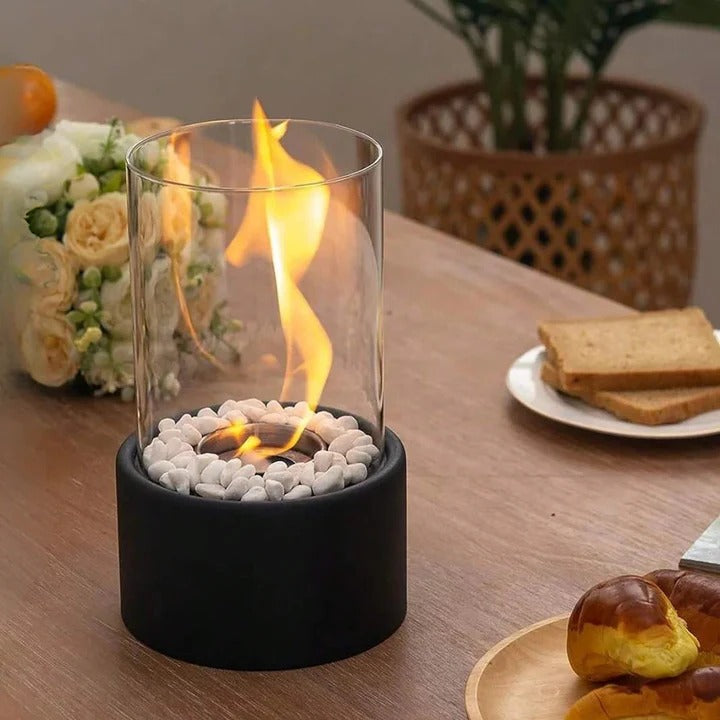 Fogata de exterior compacta con tapa y atizador