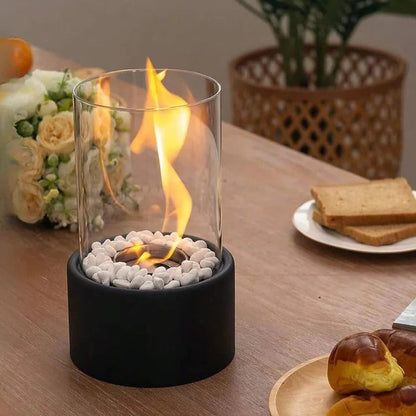 Fogata de exterior compacta con tapa y atizador