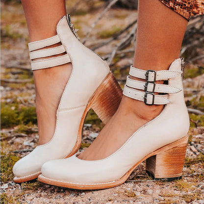 Sandalias planas de mujer con hebillas y plantillas cómodas