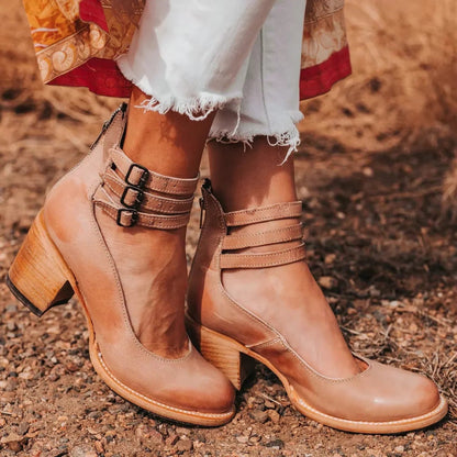 Sandalias planas de mujer con hebillas y plantillas cómodas