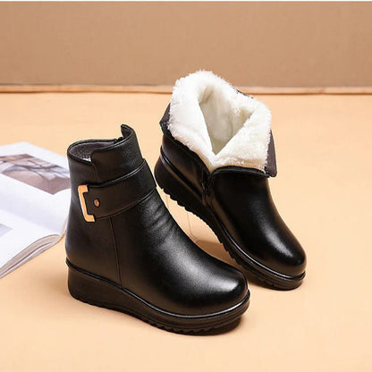 Botas de nieve cálidas y aisladas para mujer con suelas adherentes