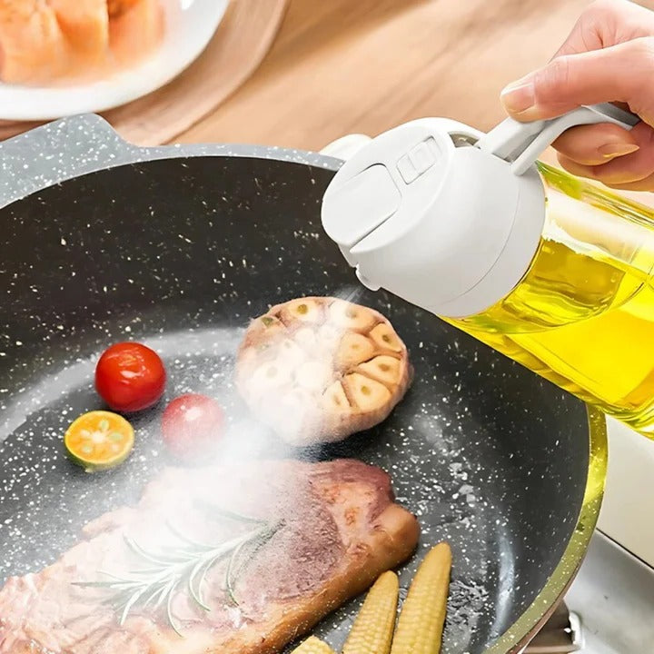 Rociador de aceite y botella pulverizadora versátil para la cocina