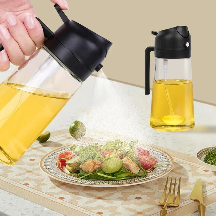Rociador de aceite y botella pulverizadora versátil para la cocina