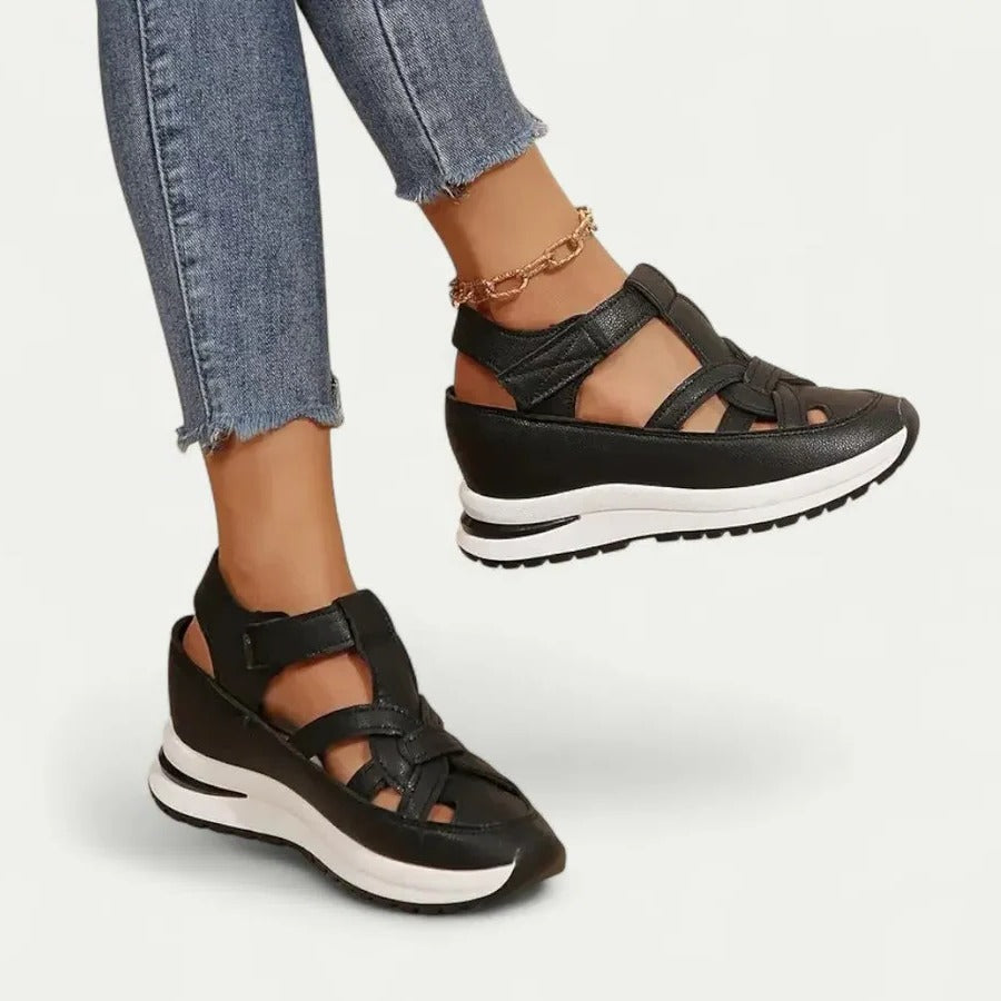 Cómodas sandalias de tacón para mujer para caminar