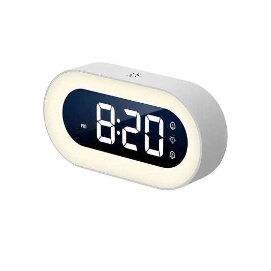 Wake Up Light Alarm Clock with Adjustable Brightness and USB Charger - Ortekor