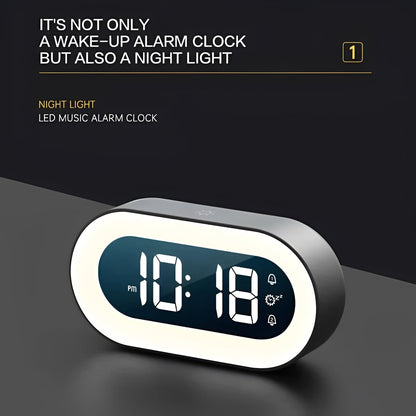 Despertador de luz con brillo ajustable y cargador USB