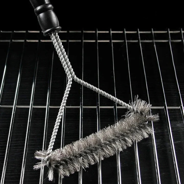 Cepillo limpiador de metal duradero para parrillas de barbacoa