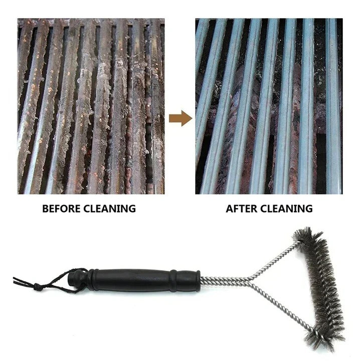Cepillo limpiador de metal duradero para parrillas de barbacoa