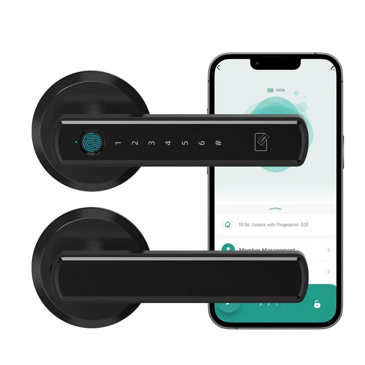 Biometric Digital Door Lock with Built-in Handle - Ortekor