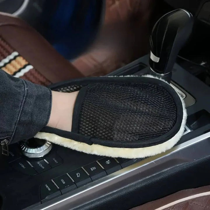 Toalla de microfibra de primera calidad para limpieza de automóviles con correa elástica para la muñeca