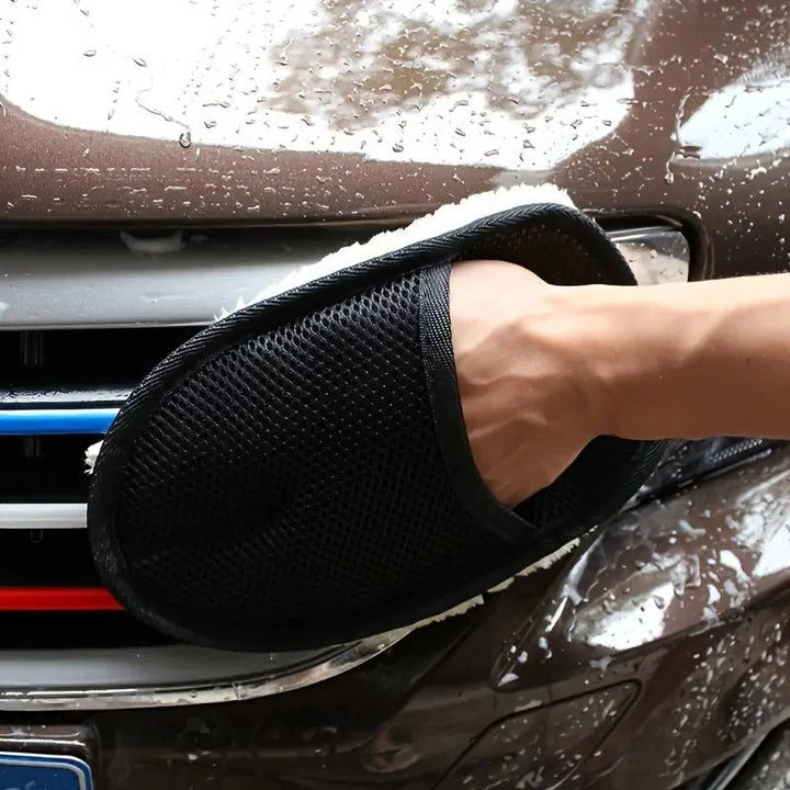 Toalla de microfibra de primera calidad para limpieza de automóviles con correa elástica para la muñeca