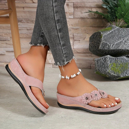 Sandalias cómodas para caminar de mujer con hebilla ajustable y suela antideslizante