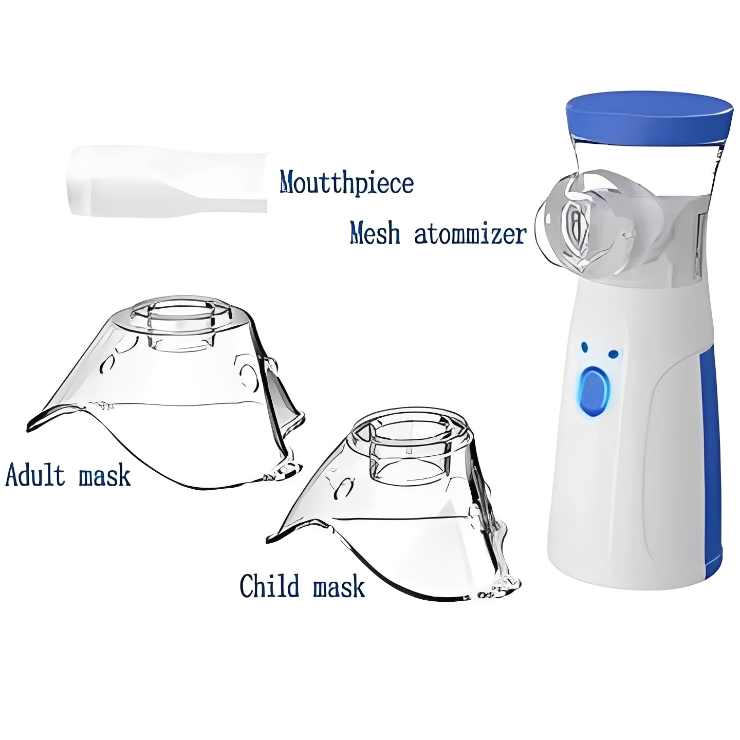 Kit de inhalador portátil Mini USB con mascarillas
